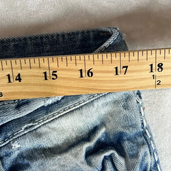 INSANE Y2K Affliction Black Premium BLAKE 34 Long Patch Distressed Jeans AC/DC - Picture 13 of 16